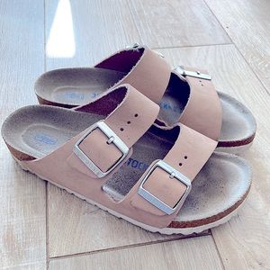 Birkenstock Arizona Lilac Lavender Mauve Footbed Sandal (37)